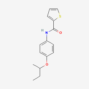 molecular formula C15H17NO2S B4781628 N-[4-(butan-2-yloxy)phenyl]thiophene-2-carboxamide 