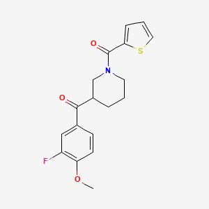 (3-fluoro-4-methoxyphenyl)[1-(2-thienylcarbonyl)-3-piperidinyl]methanone