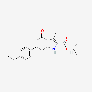 butan-2-yl 6-(4-ethylphenyl)-3-methyl-4-oxo-4,5,6,7-tetrahydro-1H-indole-2-carboxylate