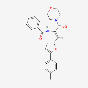 N-[(Z)-1-[5-(4-methylphenyl)furan-2-yl]-3-morpholin-4-yl-3-oxoprop-1-en-2-yl]benzamide