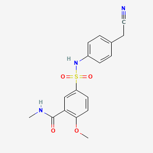 5-({[4-(cyanomethyl)phenyl]amino}sulfonyl)-2-methoxy-N-methylbenzamide