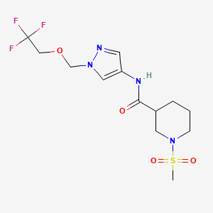 1-(methylsulfonyl)-N-{1-[(2,2,2-trifluoroethoxy)methyl]-1H-pyrazol-4-yl}-3-piperidinecarboxamide