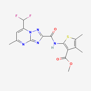 methyl 2-({[7-(difluoromethyl)-5-methyl[1,2,4]triazolo[1,5-a]pyrimidin-2-yl]carbonyl}amino)-4,5-dimethyl-3-thiophenecarboxylate