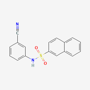 molecular formula C17H12N2O2S B4781744 N-(3-cyanophenyl)naphthalene-2-sulfonamide 