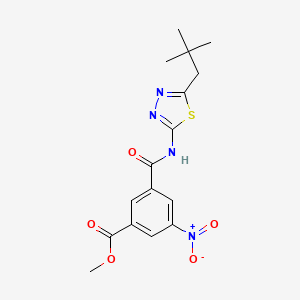 METHYL 3-{[(5-NEOPENTYL-1,3,4-THIADIAZOL-2-YL)AMINO]CARBONYL}-5-NITROBENZOATE