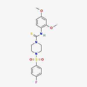 N-(2,4-dimethoxyphenyl)-4-[(4-fluorophenyl)sulfonyl]-1-piperazinecarbothioamide