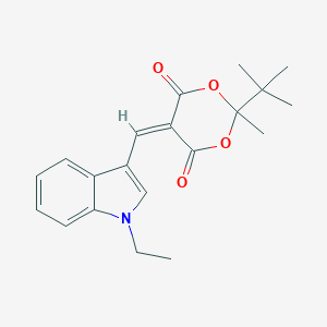 molecular formula C20H23NO4 B478179 2-tert-butyl-5-[(1-ethyl-1H-indol-3-yl)methylene]-2-methyl-1,3-dioxane-4,6-dione CAS No. 497225-94-2
