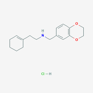 molecular formula C17H24ClNO2 B4781817 [2-(1-cyclohexen-1-yl)ethyl](2,3-dihydro-1,4-benzodioxin-6-ylmethyl)amine hydrochloride 