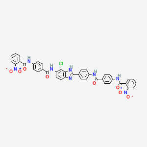 N-[4-[[4-[7-chloro-6-[[4-[(2-nitrobenzoyl)amino]benzoyl]amino]-1H-benzimidazol-2-yl]phenyl]carbamoyl]phenyl]-2-nitrobenzamide