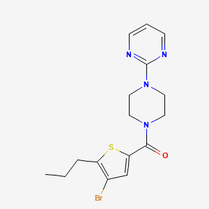 molecular formula C16H19BrN4OS B4781898 (4-BROMO-5-PROPYL-2-THIENYL)[4-(2-PYRIMIDINYL)PIPERAZINO]METHANONE 