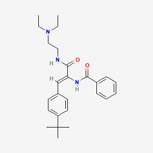 molecular formula C26H35N3O2 B4781915 N-[2-(4-tert-butylphenyl)-1-({[2-(diethylamino)ethyl]amino}carbonyl)vinyl]benzamide 