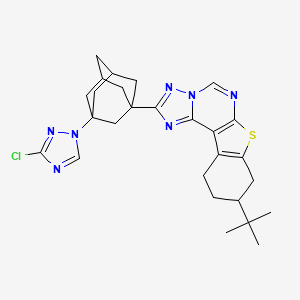 9-(TERT-BUTYL)-2-[3-(3-CHLORO-1H-1,2,4-TRIAZOL-1-YL)-1-ADAMANTYL]-8,9,10,11-TETRAHYDRO[1]BENZOTHIENO[3,2-E][1,2,4]TRIAZOLO[1,5-C]PYRIMIDINE