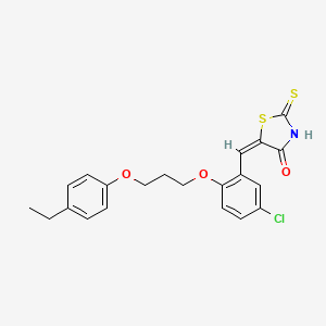 5-{5-chloro-2-[3-(4-ethylphenoxy)propoxy]benzylidene}-2-thioxo-1,3-thiazolidin-4-one