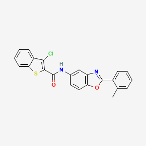 molecular formula C23H15ClN2O2S B4781964 3-chloro-N-[2-(2-methylphenyl)-1,3-benzoxazol-5-yl]-1-benzothiophene-2-carboxamide 