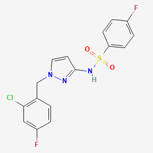 N~1~-[1-(2-CHLORO-4-FLUOROBENZYL)-1H-PYRAZOL-3-YL]-4-FLUORO-1-BENZENESULFONAMIDE