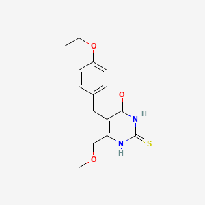 6-(ethoxymethyl)-5-(4-isopropoxybenzyl)-2-mercapto-4-pyrimidinol