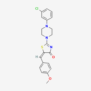 (5E)-2-[4-(3-chlorophenyl)piperazin-1-yl]-5-(4-methoxybenzylidene)-1,3-thiazol-4(5H)-one