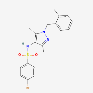 4-BROMO-N-{3,5-DIMETHYL-1-[(2-METHYLPHENYL)METHYL]-1H-PYRAZOL-4-YL}BENZENE-1-SULFONAMIDE