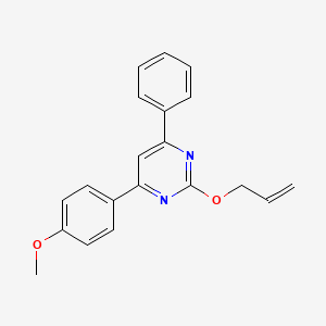 molecular formula C20H18N2O2 B4782035 4-(4-Methoxyphenyl)-6-phenyl-2-prop-2-enoxypyrimidine 