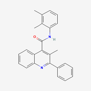 molecular formula C25H22N2O B4782041 N-(2,3-dimethylphenyl)-3-methyl-2-phenylquinoline-4-carboxamide 