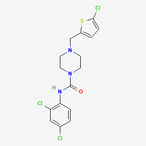 4-[(5-chloro-2-thienyl)methyl]-N-(2,4-dichlorophenyl)-1-piperazinecarboxamide