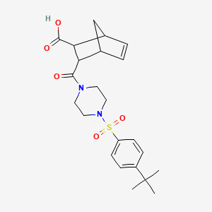 3-({4-[(4-Tert-butylphenyl)sulfonyl]piperazin-1-yl}carbonyl)bicyclo[2.2.1]hept-5-ene-2-carboxylic acid