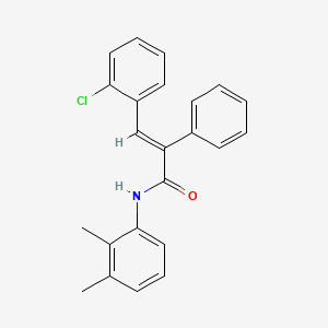 molecular formula C23H20ClNO B4782095 3-(2-chlorophenyl)-N-(2,3-dimethylphenyl)-2-phenylacrylamide 