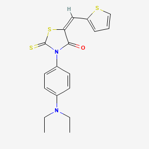 3-[4-(diethylamino)phenyl]-5-(2-thienylmethylene)-2-thioxo-1,3-thiazolidin-4-one