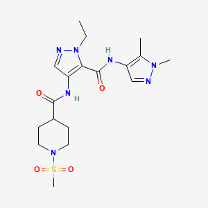 N~4~-(5-{[(1,5-DIMETHYL-1H-PYRAZOL-4-YL)AMINO]CARBONYL}-1-ETHYL-1H-PYRAZOL-4-YL)-1-(METHYLSULFONYL)-4-PIPERIDINECARBOXAMIDE