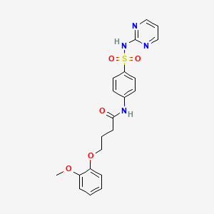 4-(2-methoxyphenoxy)-N-[4-(pyrimidin-2-ylsulfamoyl)phenyl]butanamide