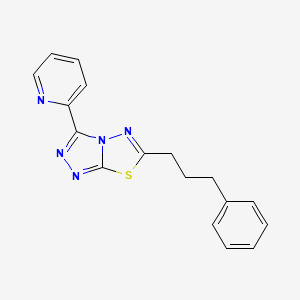 6-(3-phenylpropyl)-3-(2-pyridinyl)[1,2,4]triazolo[3,4-b][1,3,4]thiadiazole