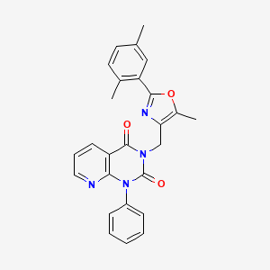 3-{[2-(2,5-DIMETHYLPHENYL)-5-METHYL-1,3-OXAZOL-4-YL]METHYL}-1-PHENYL-1H,2H,3H,4H-PYRIDO[2,3-D]PYRIMIDINE-2,4-DIONE