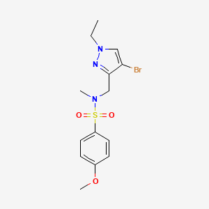 N-[(4-BROMO-1-ETHYL-1H-PYRAZOL-3-YL)METHYL]-4-METHOXY-N-METHYL-1-BENZENESULFONAMIDE