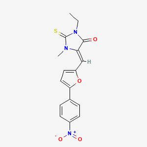 3-ethyl-1-methyl-5-{[5-(4-nitrophenyl)-2-furyl]methylene}-2-thioxo-4-imidazolidinone