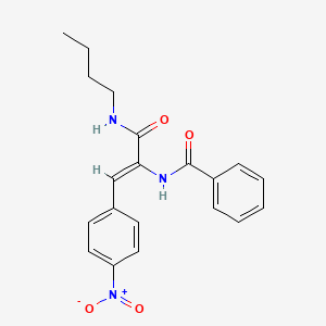 N-[(Z)-3-(butylamino)-1-(4-nitrophenyl)-3-oxoprop-1-en-2-yl]benzamide