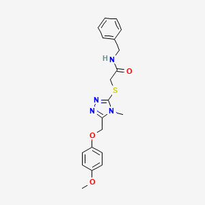 N-benzyl-2-({5-[(4-methoxyphenoxy)methyl]-4-methyl-4H-1,2,4-triazol-3-yl}sulfanyl)acetamide