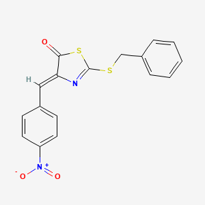 molecular formula C17H12N2O3S2 B4782260 2-(benzylthio)-4-(4-nitrobenzylidene)-1,3-thiazol-5(4H)-one 