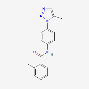 2-methyl-N-[4-(5-methyl-1H-1,2,3-triazol-1-yl)phenyl]benzamide