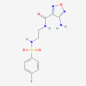 molecular formula C11H12FN5O4S B478227 4-amino-N-(2-{[(4-fluorophenyl)sulfonyl]amino}ethyl)-1,2,5-oxadiazole-3-carboxamide CAS No. 592466-88-1