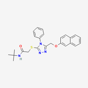 N~1~-(TERT-BUTYL)-2-({5-[(2-NAPHTHYLOXY)METHYL]-4-PHENYL-4H-1,2,4-TRIAZOL-3-YL}SULFANYL)ACETAMIDE