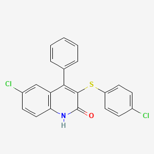 6-chloro-3-[(4-chlorophenyl)sulfanyl]-4-phenylquinolin-2(1H)-one