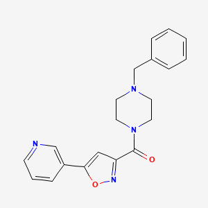 (4-Benzylpiperazin-1-yl)-(5-pyridin-3-yl-1,2-oxazol-3-yl)methanone