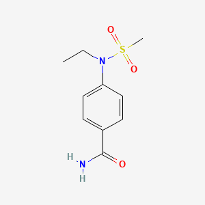 molecular formula C10H14N2O3S B4782302 4-[ethyl(methylsulfonyl)amino]benzamide 