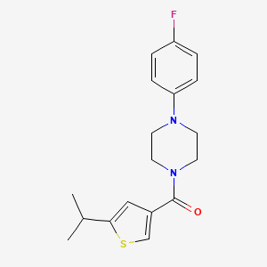 molecular formula C18H21FN2OS B4782322 [4-(4-FLUOROPHENYL)PIPERAZINO](5-ISOPROPYL-3-THIENYL)METHANONE 