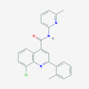 molecular formula C23H18ClN3O B4782338 8-chloro-2-(2-methylphenyl)-N-(6-methylpyridin-2-yl)quinoline-4-carboxamide 