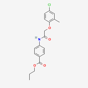 molecular formula C19H20ClNO4 B4782355 propyl 4-{[(4-chloro-2-methylphenoxy)acetyl]amino}benzoate 