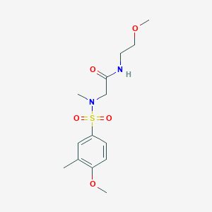 N-(2-methoxyethyl)-N~2~-[(4-methoxy-3-methylphenyl)sulfonyl]-N~2~-methylglycinamide