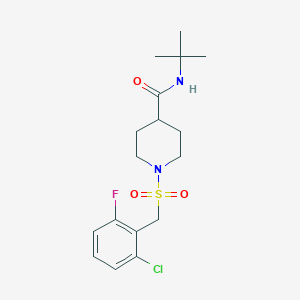 N-TERT-BUTYL-1-[(2-CHLORO-6-FLUOROPHENYL)METHANESULFONYL]PIPERIDINE-4-CARBOXAMIDE