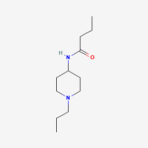 molecular formula C12H24N2O B4782402 N-(1-propylpiperidin-4-yl)butanamide 