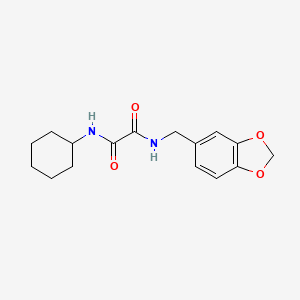 N-(1,3-benzodioxol-5-ylmethyl)-N'-cyclohexylethanediamide